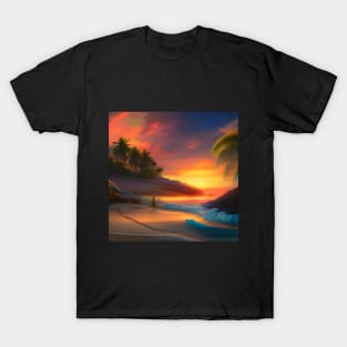 Sunset at the beach T-Shirt